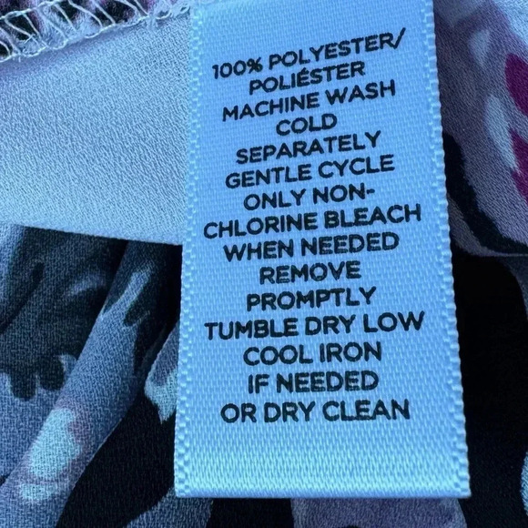 Ann Taylor LOFT Boho Floral Top Womens Small Mixed Print Long Sleeve Blouse - Picture 9 of 11